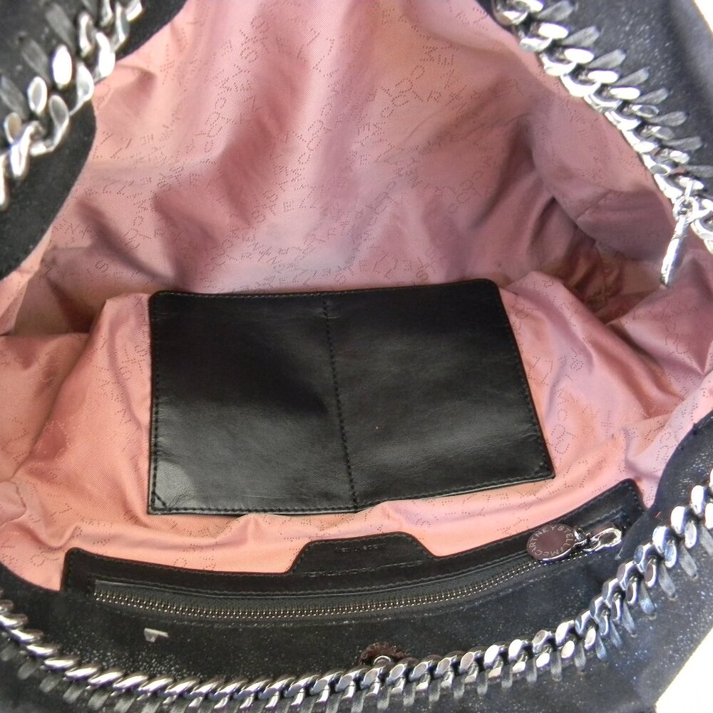 STELLA MCCARTNEY  Black Shaggy Deer Falabella East West Shopper Tote ITALY - Picture 8 of 10